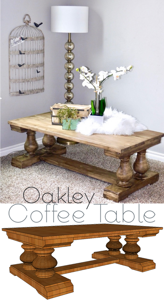 DIY Coffee Table with Osborne Wood Products turned legs