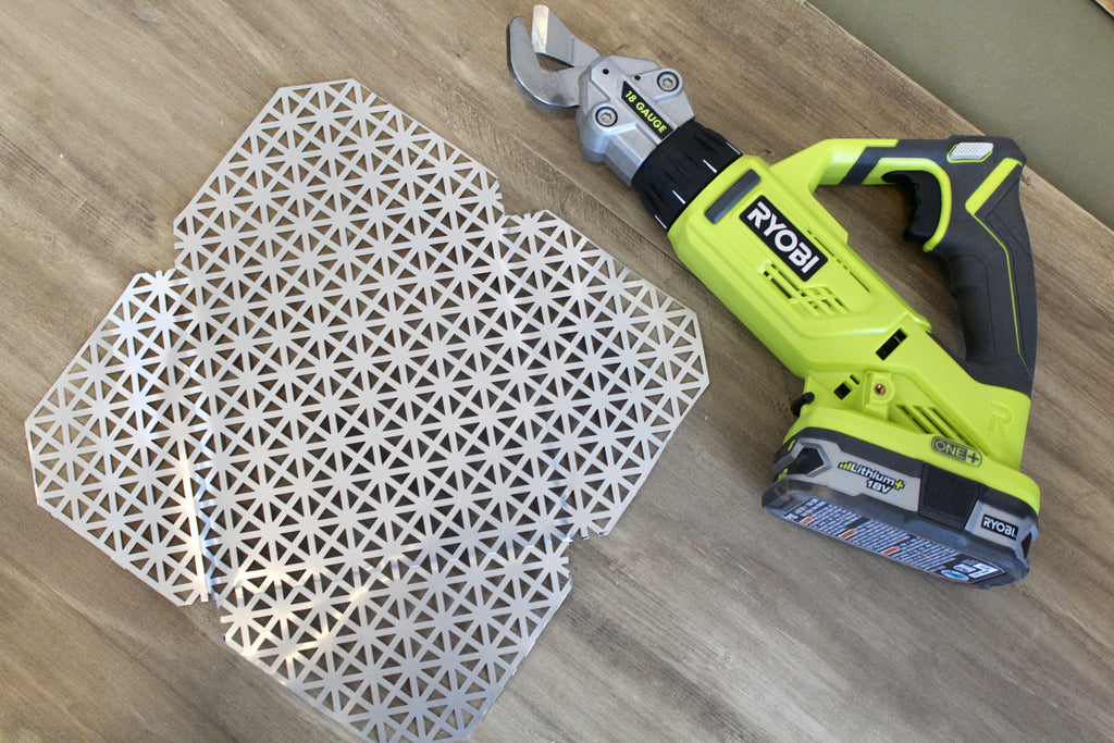 DIY Tin envelope using Ryobi shears and sheet metal