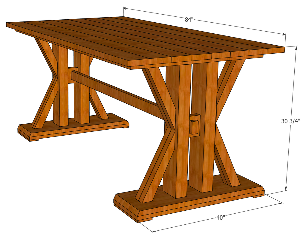 French Farmhouse Dining Table Woodworking Plans