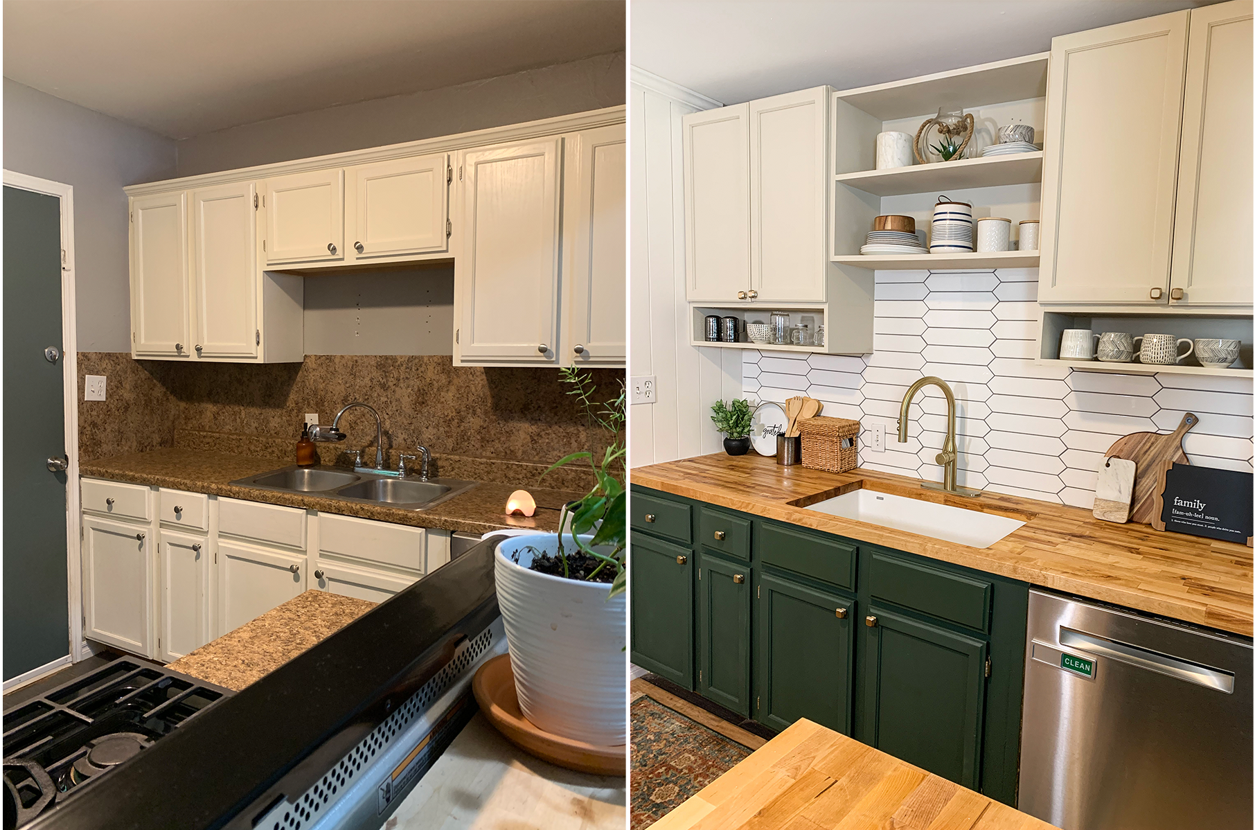 Kitchen Renovation before and after