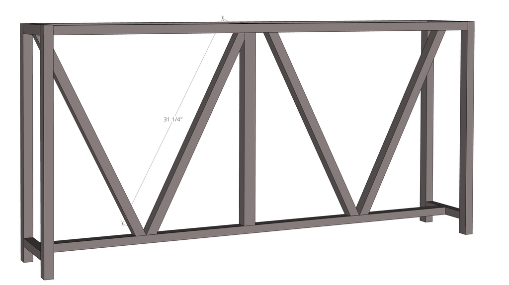 Farmhouse V Console for the home entryway