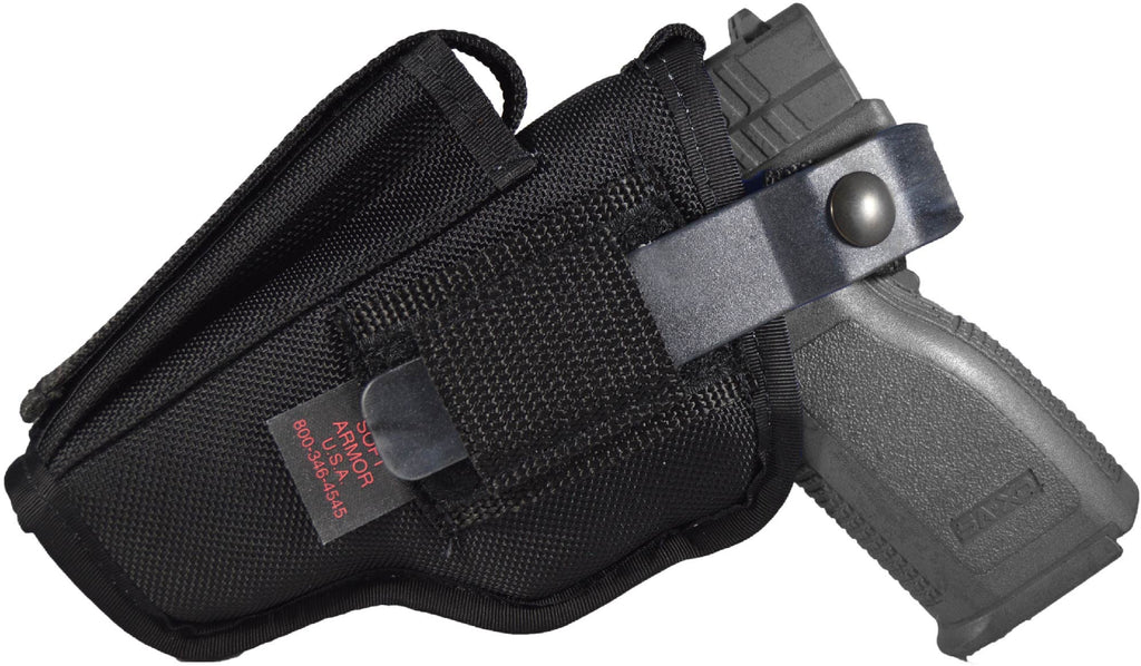 Nylon Hip Belt Gun holster with magazine pouch For Glock 26,27,28,39 With Laser 