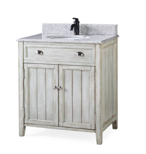 32 Benedetta Distressed Gray Rustic Bathroom Vanity Hf 4244
