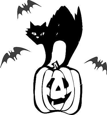 halloween black cat stencil