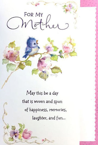 Mary Hamilton Bird vintage mother's day card hallmark