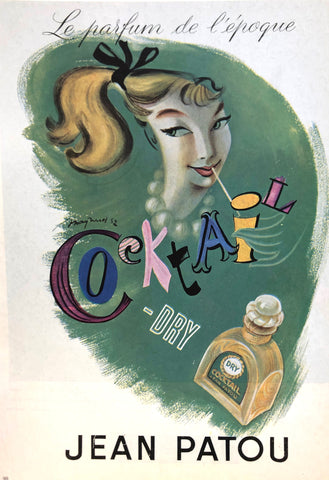 1950s Ad by Guy Maynard for Cocktail-Dry by Jean Patou in the New York Public Library Picture Collection