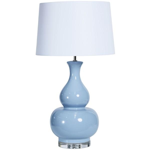 Cayman Pale Blue Bedside Table Lamp Hamptons Home 