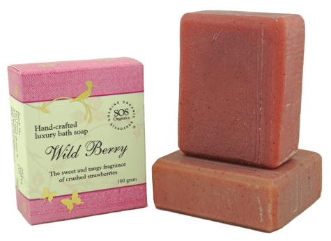SOS Organics Handmade soap Wild Berry