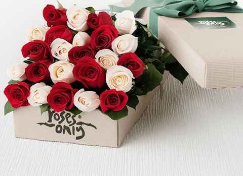 Red and White roses