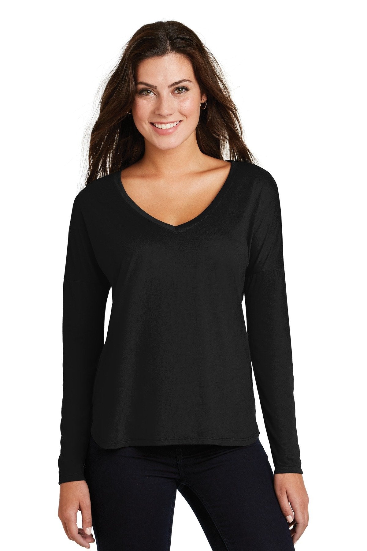 District Made DM413 - Ladies Drapey Long Sleeve Tee