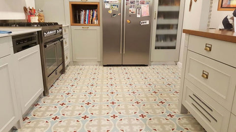 kitchen cement tile