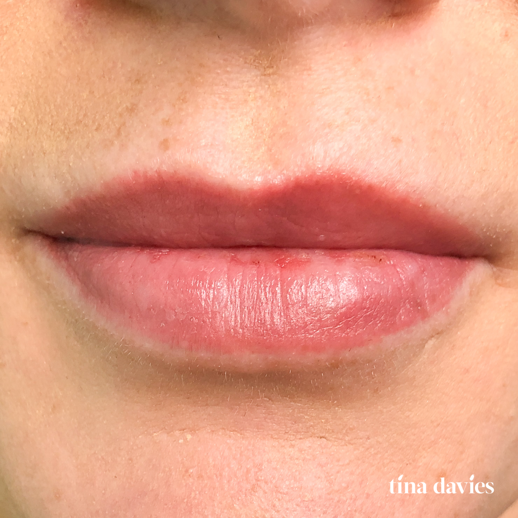 Tina Davies I Love Ink Lip Blush Healing Process