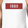 198X Men's White Cotton Tanks Funny Graphic Design Tank Top For Him