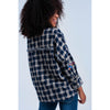 Beige checked embroidered shirt