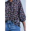 Black printed blouse