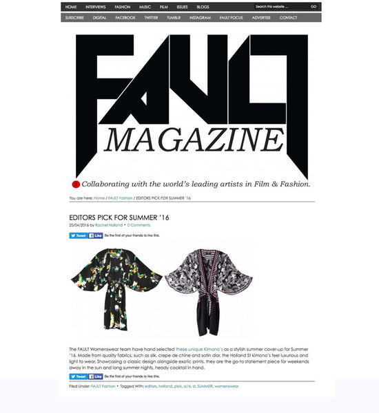 fault fashion magazine Holland Street kimono 