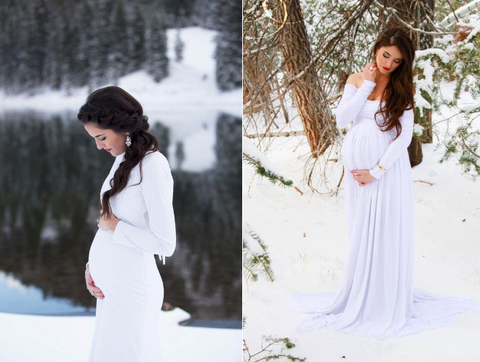 holiday maternity photoshoot