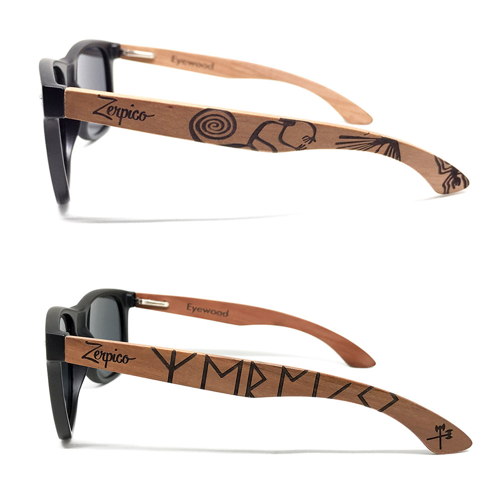 Our older versions of engraved Eyewoods, native and viking designs.