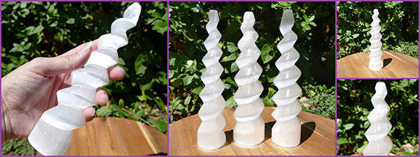 best selenite spiral unicorn horns