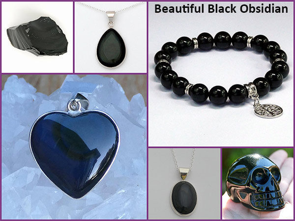 black obsidian crystals for protection