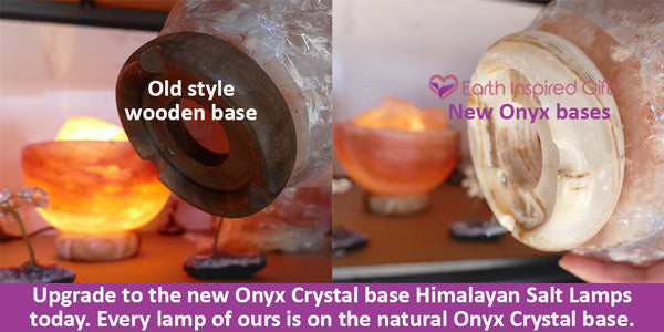 medium size salt lamp onyx base