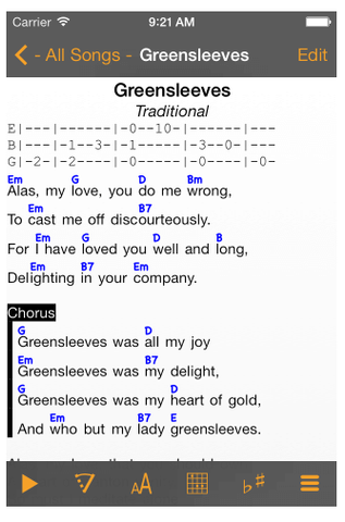 SongBook ChordPro app