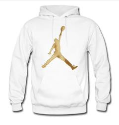 jordan white and gold hoodie