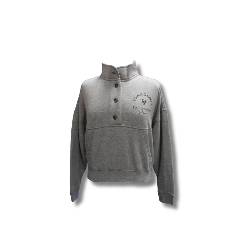 Ladies BGSU Summit 1/4 Button Midi Fleece