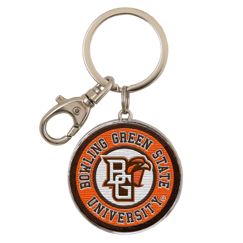 BGSU Metal Embroidered Key Tag