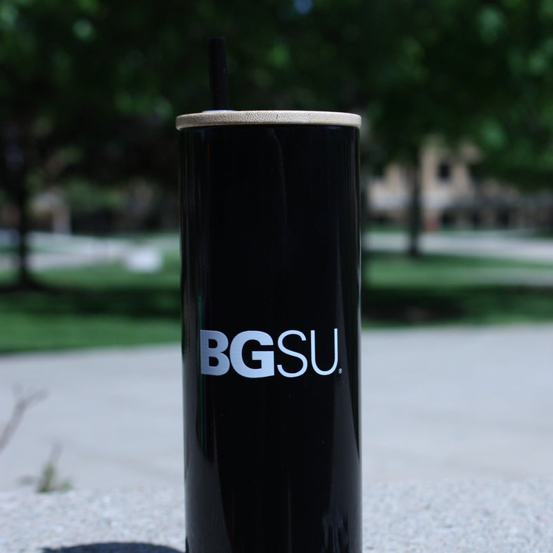 BGSU Stainless Steel Tumbler w/Bamboo Lid 20oz