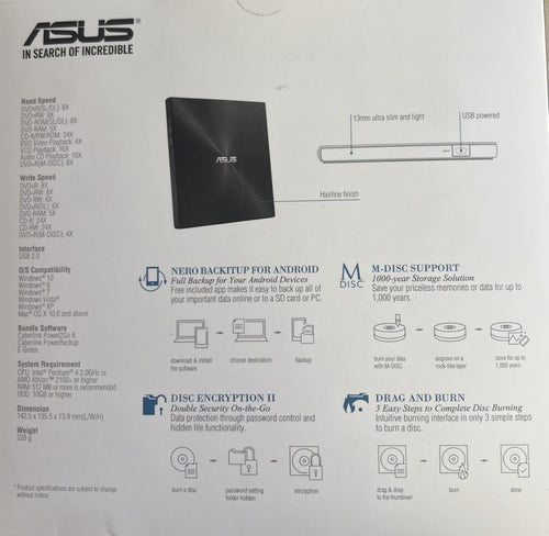 ASUS U7M EXT DVD DRIVE