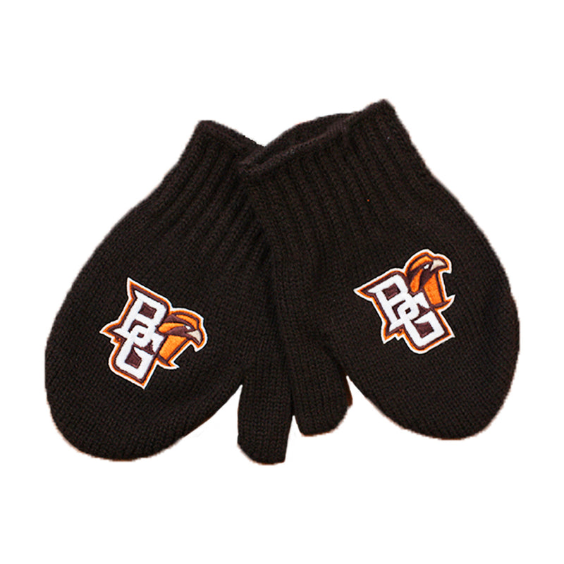 BGSU Infant Brown Mittens