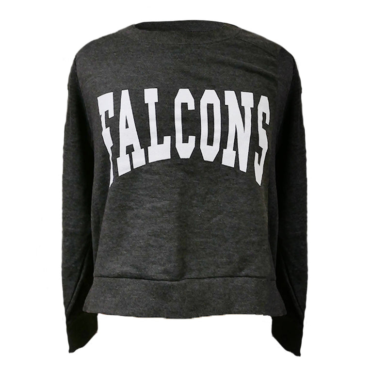 Ladies Chicka D BGSU Falcons Cropped Black Crew