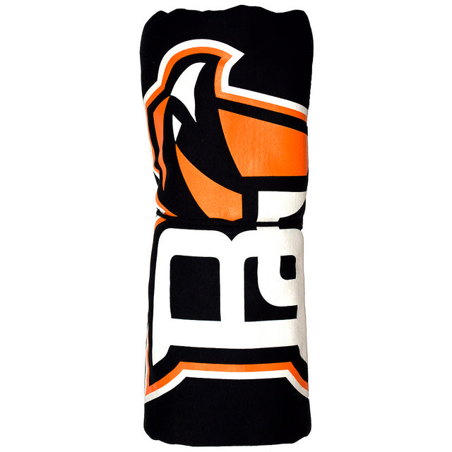 Black BGSU Mascot Logo Sweatshirt Blanket