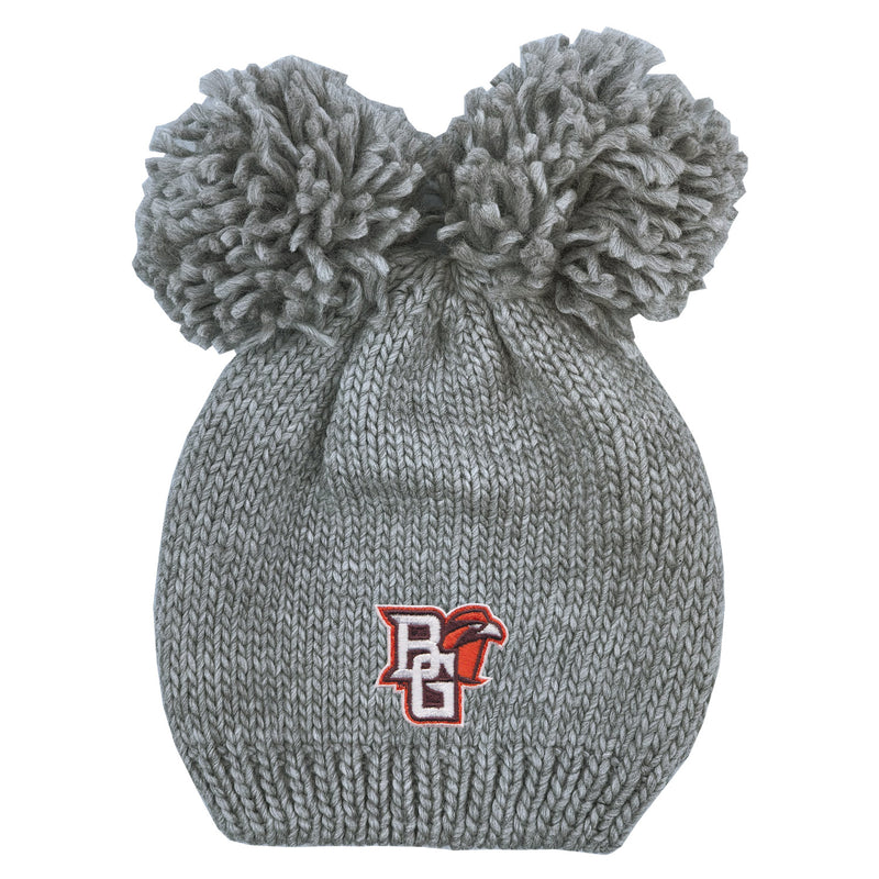 BGSU Youth Double Pom Knit Hat