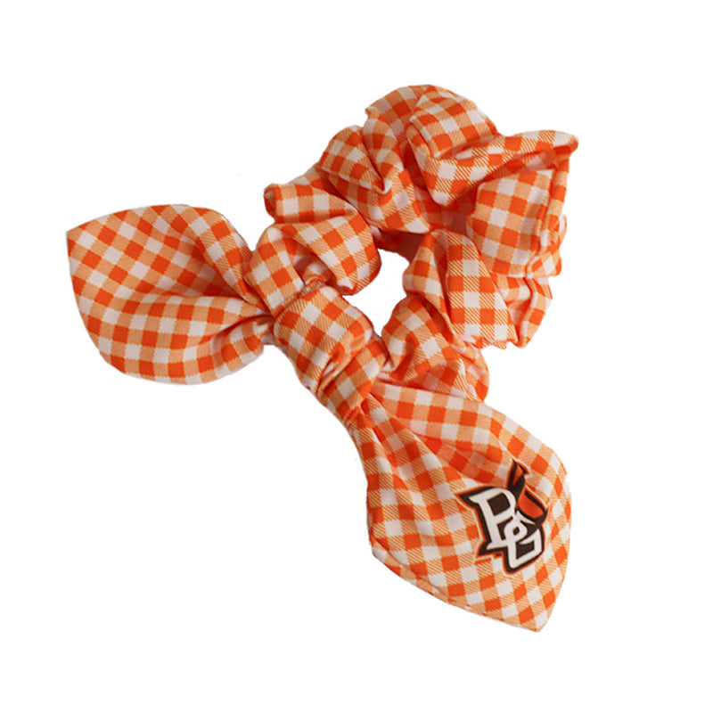 BGSU ZooZatz Plaid Knot Scrunchie