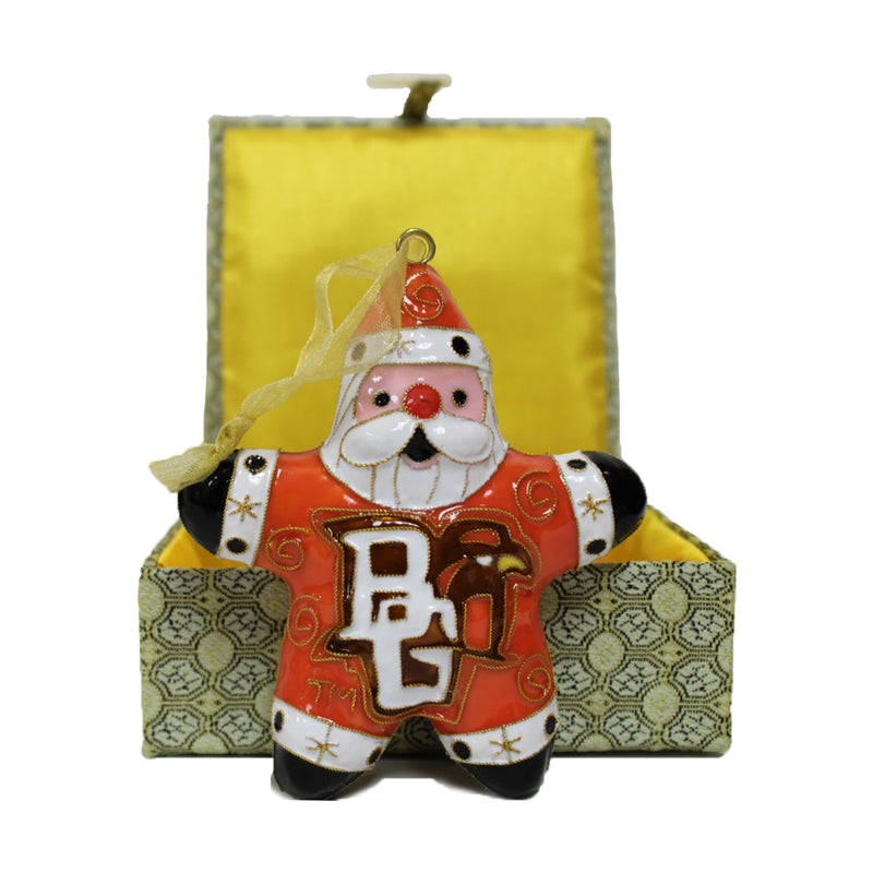 BGSU Santa Cloisonne Ornament