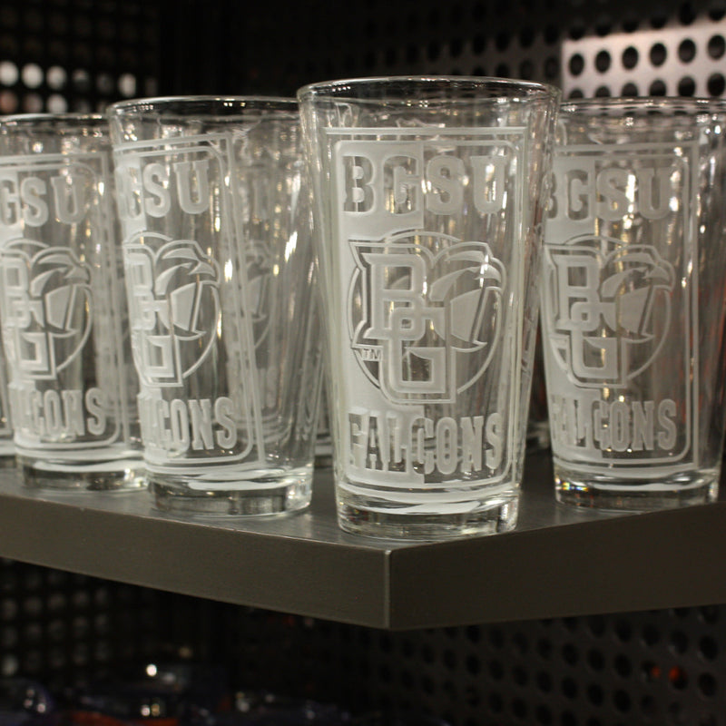 BGSU Laser Engraved Pint Glass