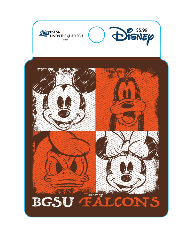 BGSU Disney Blue 84 Stickers