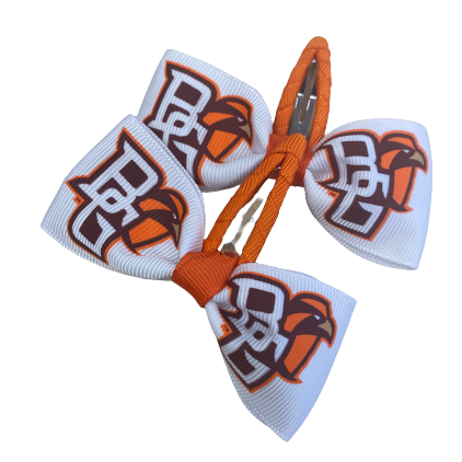 BGSU Bow Hair Clippies