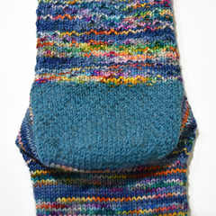 Hand knitted sock using the Eye of Partridge slip stitch heel pattern