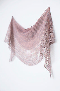 Rosewater knitted shawl pattern by Ravelry designer Janina Kallio