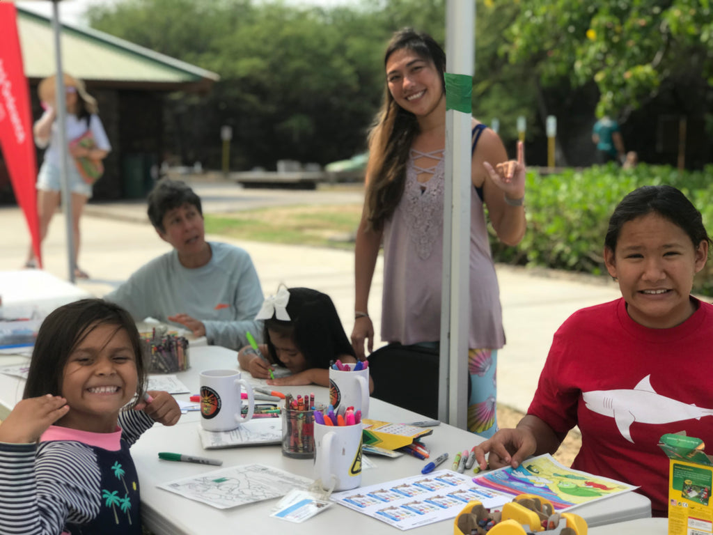 US Army Corps 3Rs educational activity Hapuna beach 2018