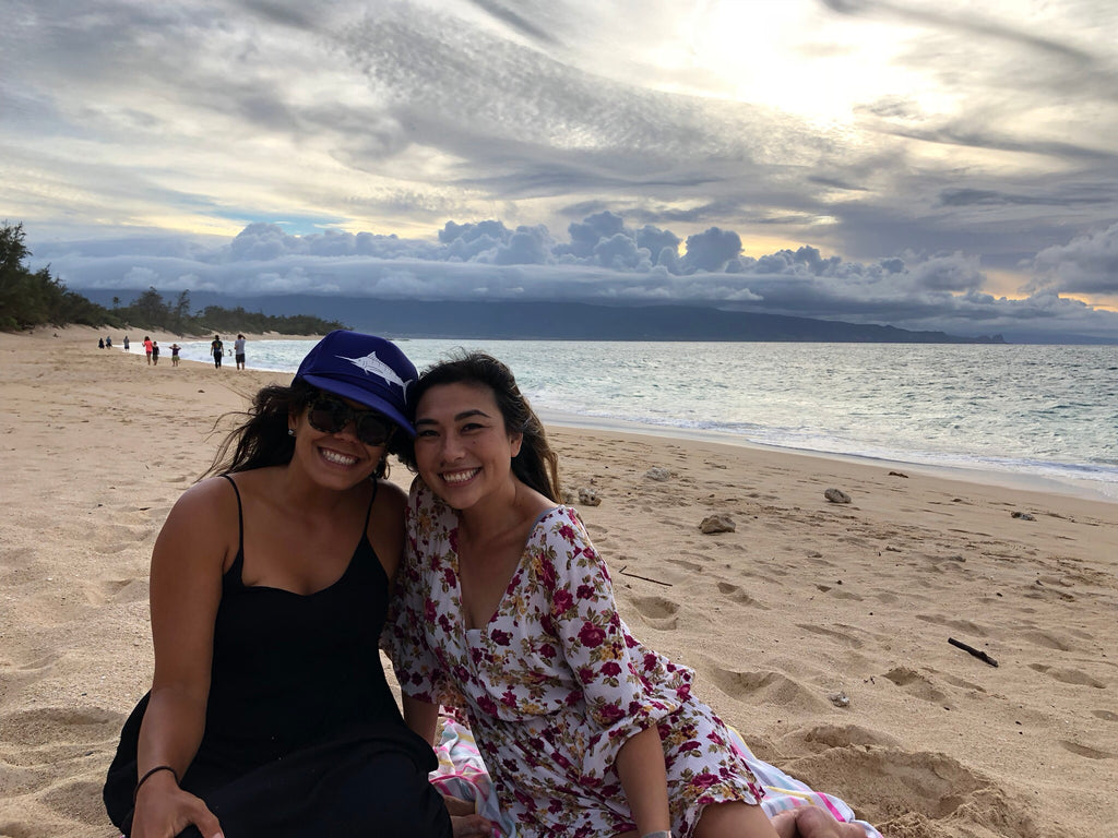 Jenna Kagawa and Christina henline at Baldwin beach maui