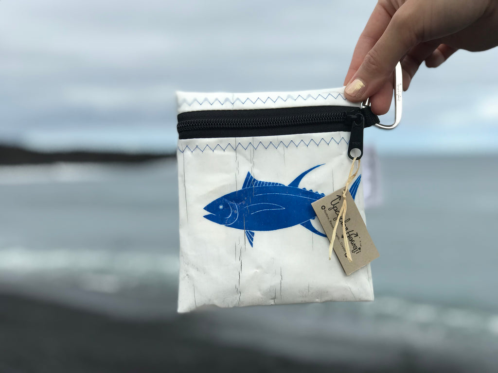 Medium yellowfin tuna Ahi upcycle pouch