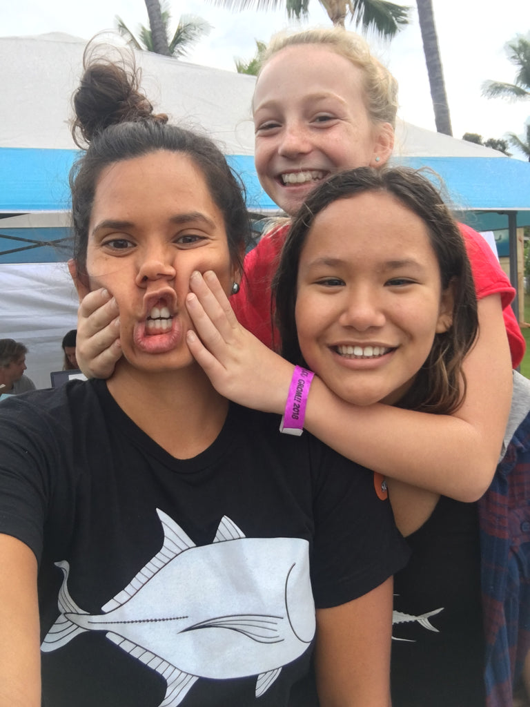 Having fun with maya and Lori at the kona surf film festival 2018