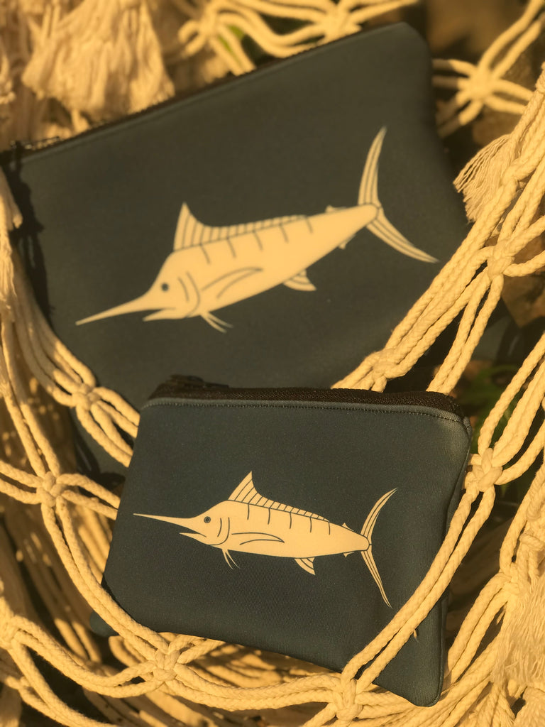 Sundot Marine marlin pouches at sunset 