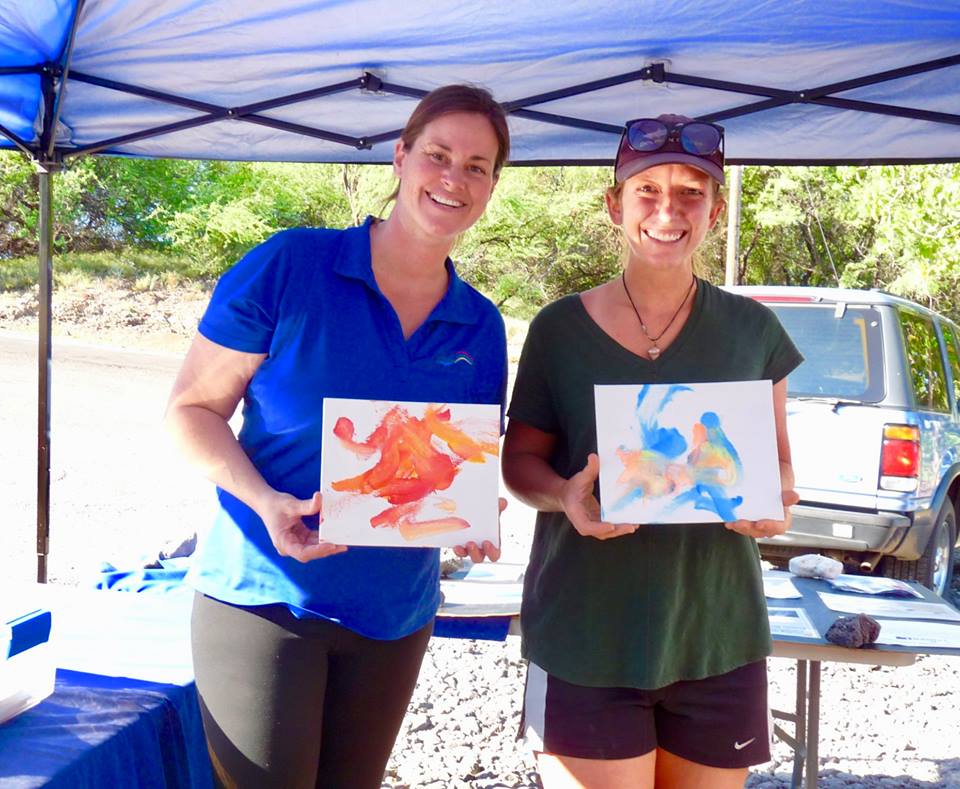 paintings by dolphins from dolphin quest waikoloa