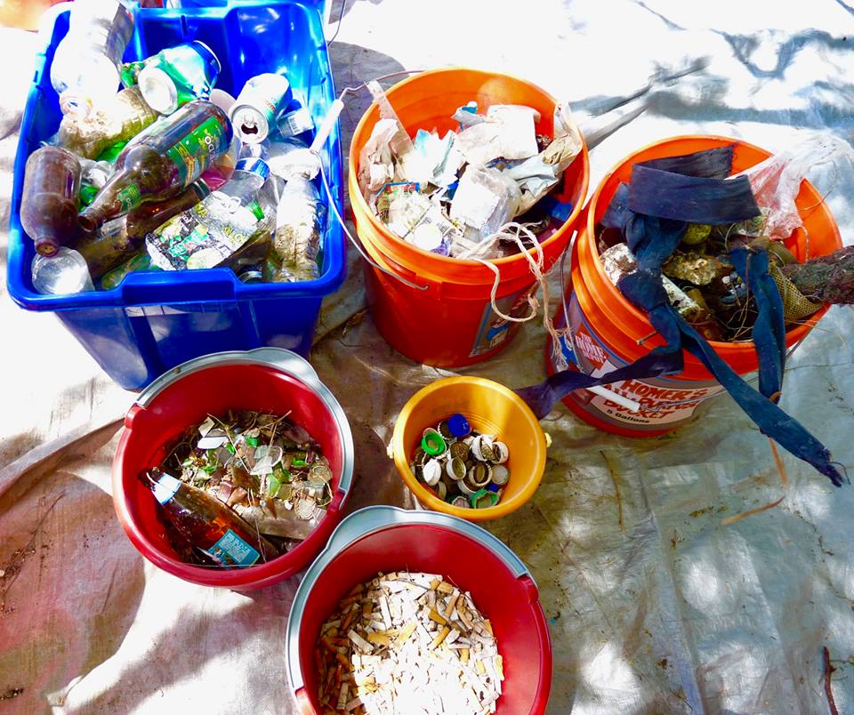 some of the marine debri collected at puako beach cleanup september 15, 2018