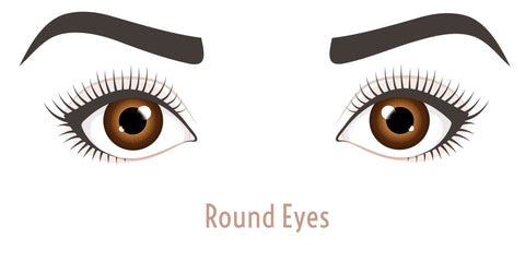 Round eyes for lash styles.